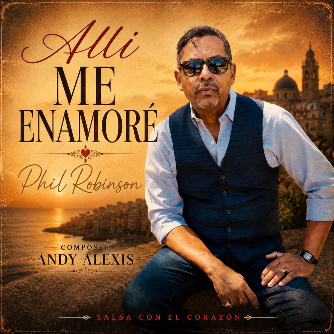 Phil Robinson estrena “Allí Me Enamoré”: salsa romántica que convierte la amistad en confesión de amor